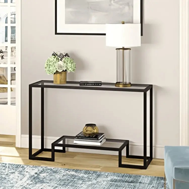 كونسول معدن بسطح زجاج 100*30*90 سم - STA1 - Homix