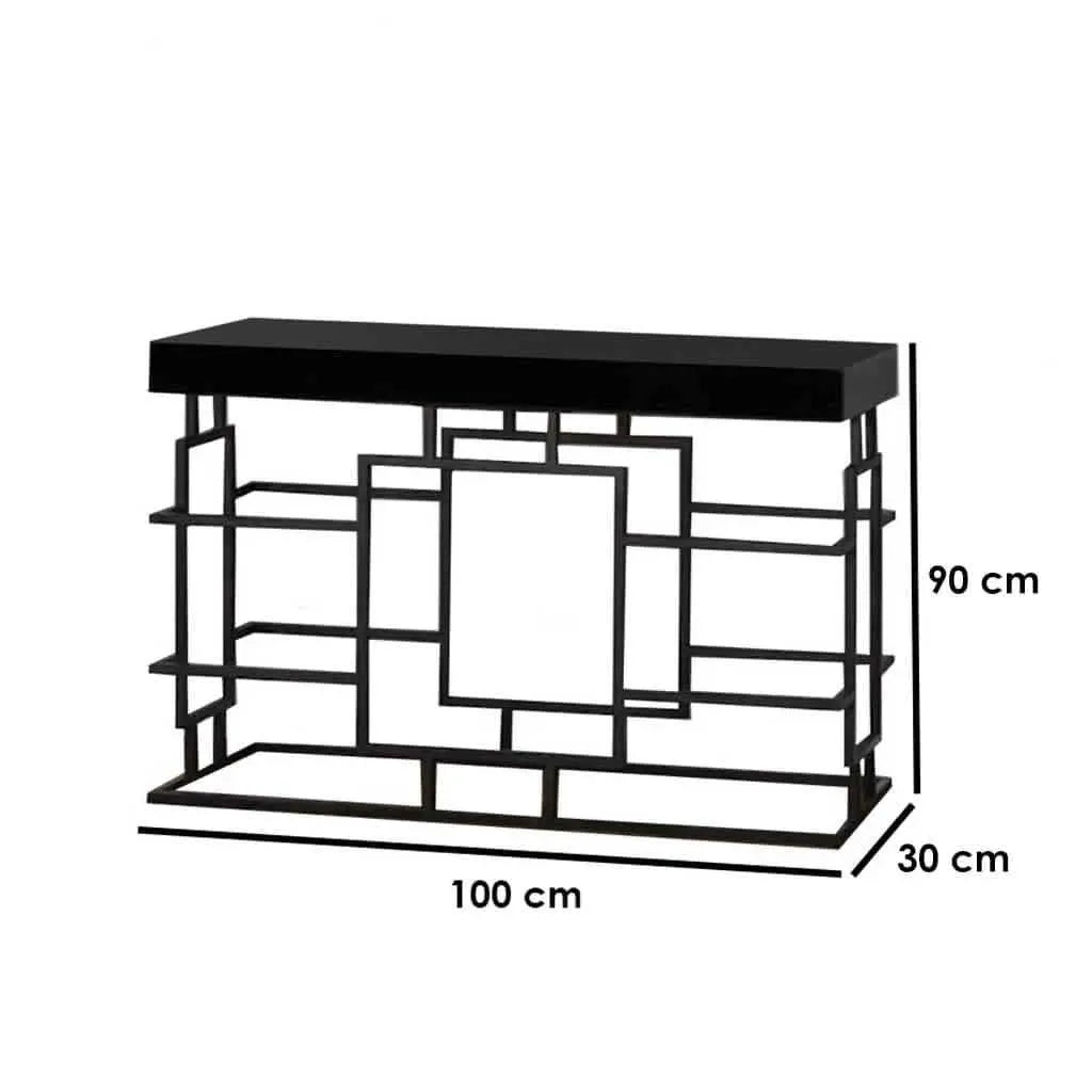 تسوق الأن من هومكس  كونسول معدن بسطح خشبي 100*30*90 سم - STA2 بأفضل سعر وأفضل جودة 
