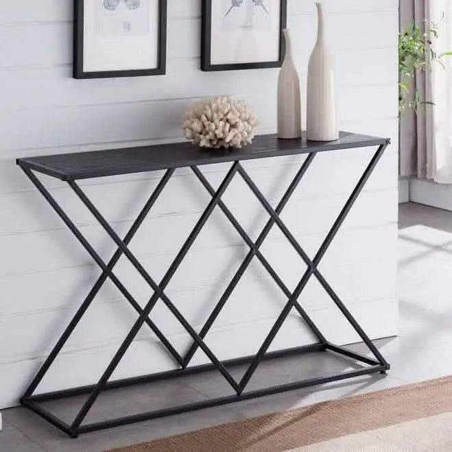 كونسول معدن بسطح خشب 100*30*90 سم - STA22 - Homix