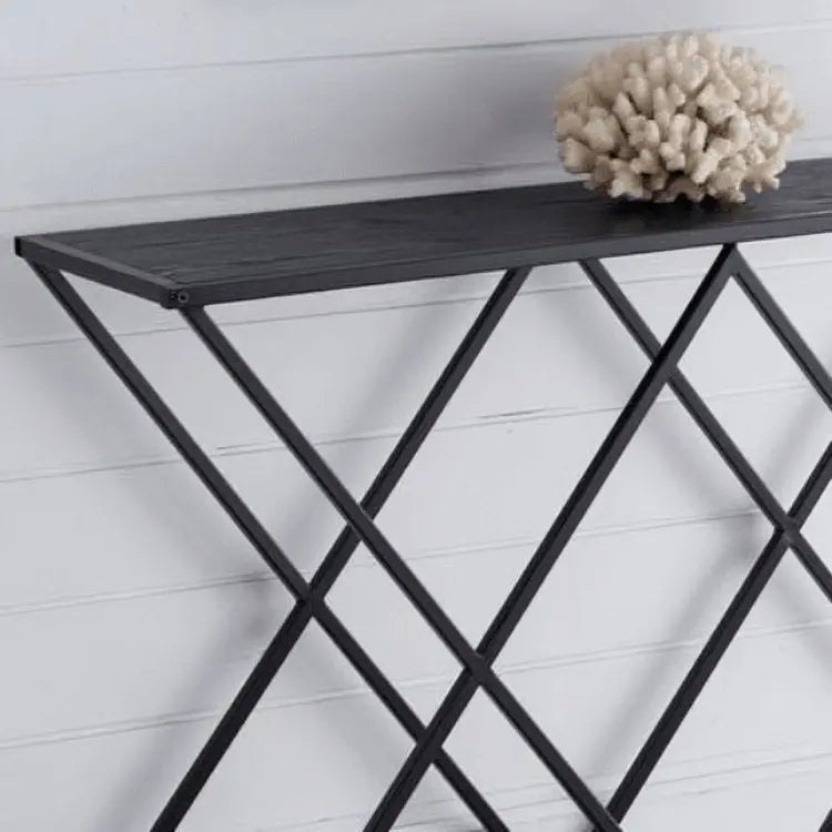 كونسول معدن بسطح خشب 100*30*90 سم - STA22 - Homix