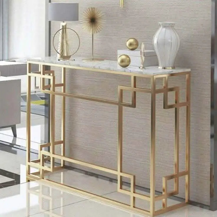 تسوق الأن من هومكس  كونسول معدن بسطح رخام  110*35*90 سم- STA72 بأفضل سعر وأفضل جودة 