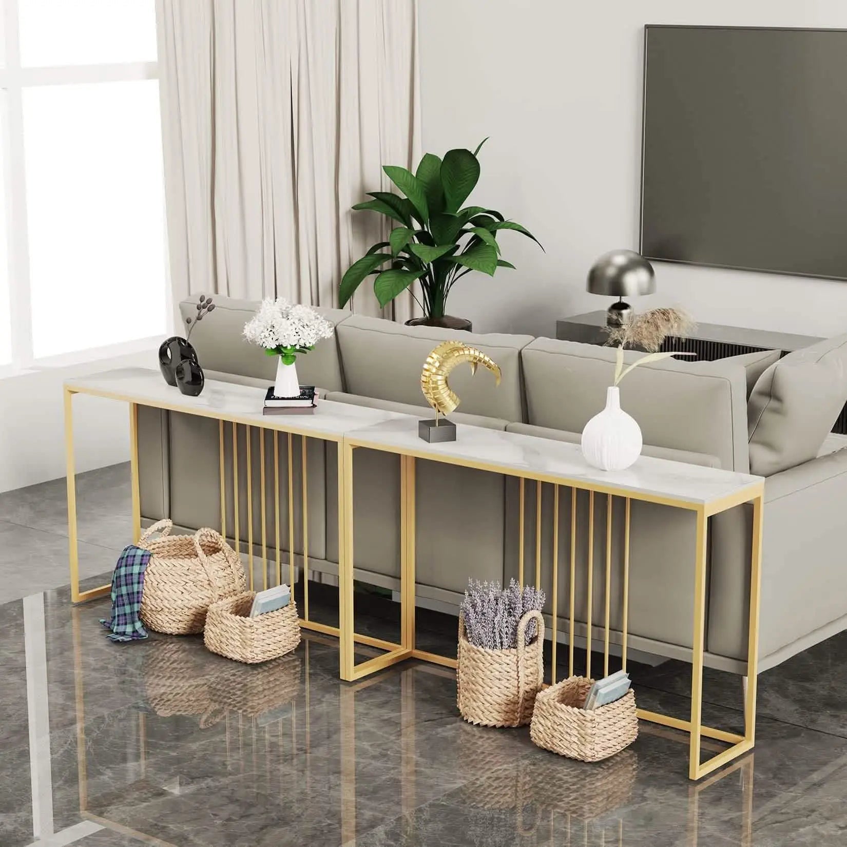 تسوق الأن من هومكس  كونسول معدن بسطح رخام 110*35*90 سم - STA91 بأفضل سعر وأفضل جودة 