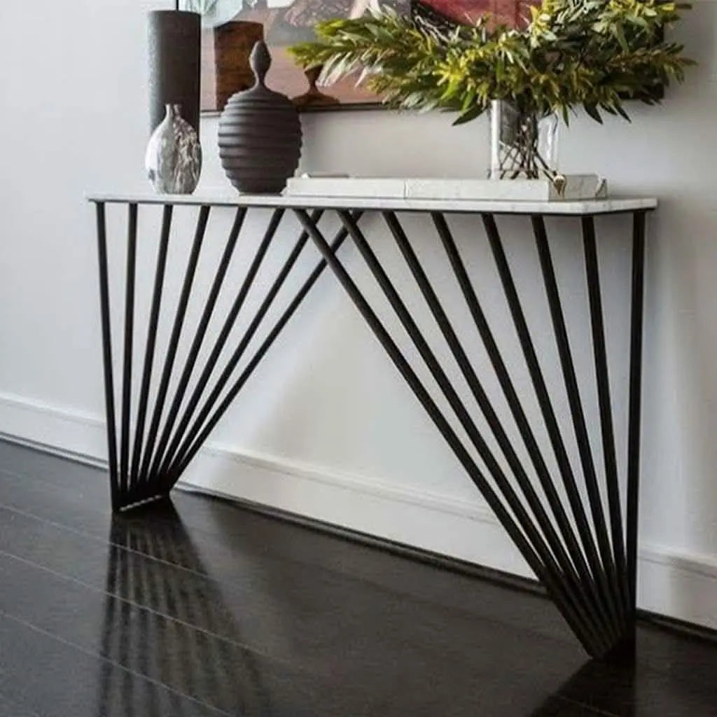 تسوق الأن من هومكس  كونسول معدن بسطح رخام 120*30*90 سم - STA33 بأفضل سعر وأفضل جودة 