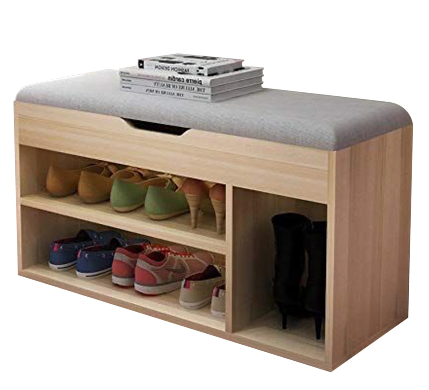 مقعد ورف أحذية خشب ام دي اف