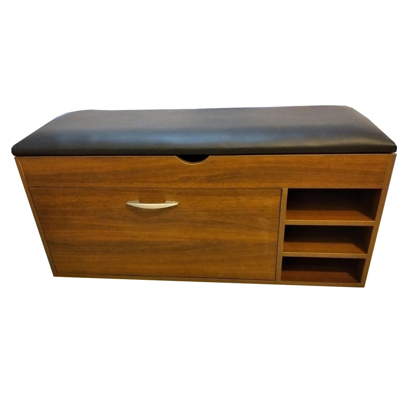 جزامة مودرن بمقعد وتخزين خشبي أنيق