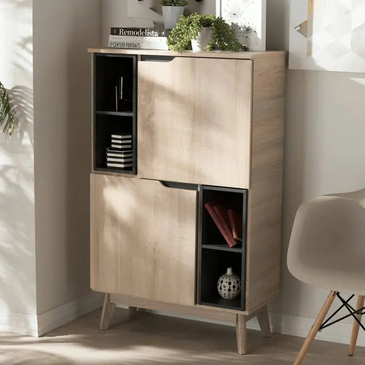 وحدة تخزين ام دي اف اسباني 80*35*110 سم - FUR77 - Homix