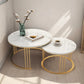 ترابيزة قهوة متداخلة معدن بسطح رخام - STA129 - Homix
